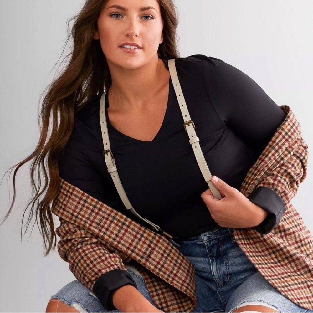 Free people hold me up leather‎ suspenders size XS/S - Picture 3 of 10